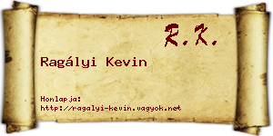 Ragályi Kevin névjegykártya